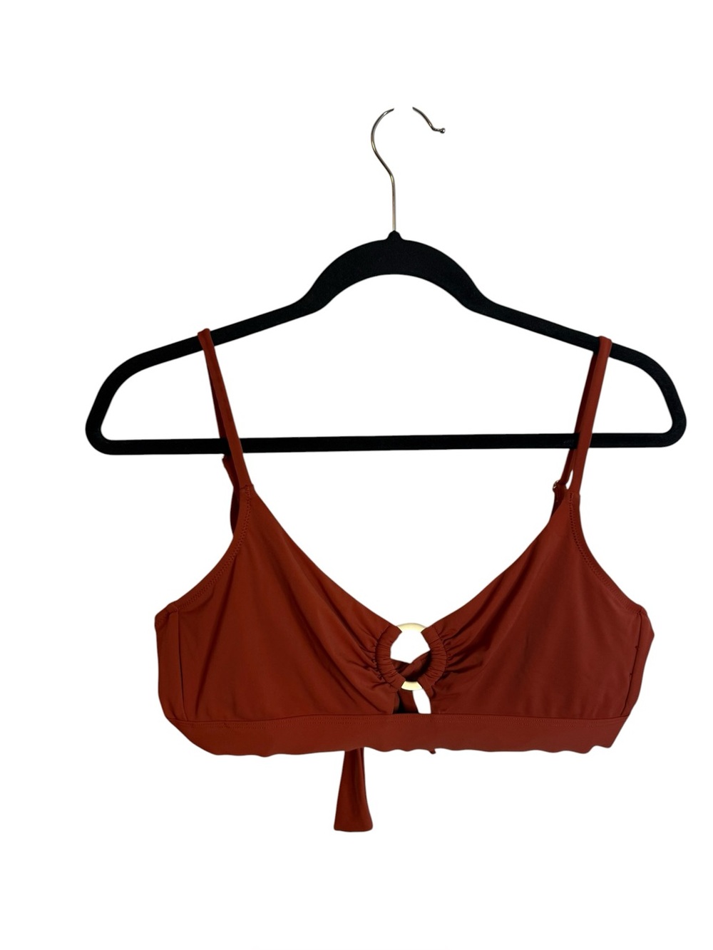 Zingara Terracotta Gold Ring Tie Back Bikini Top